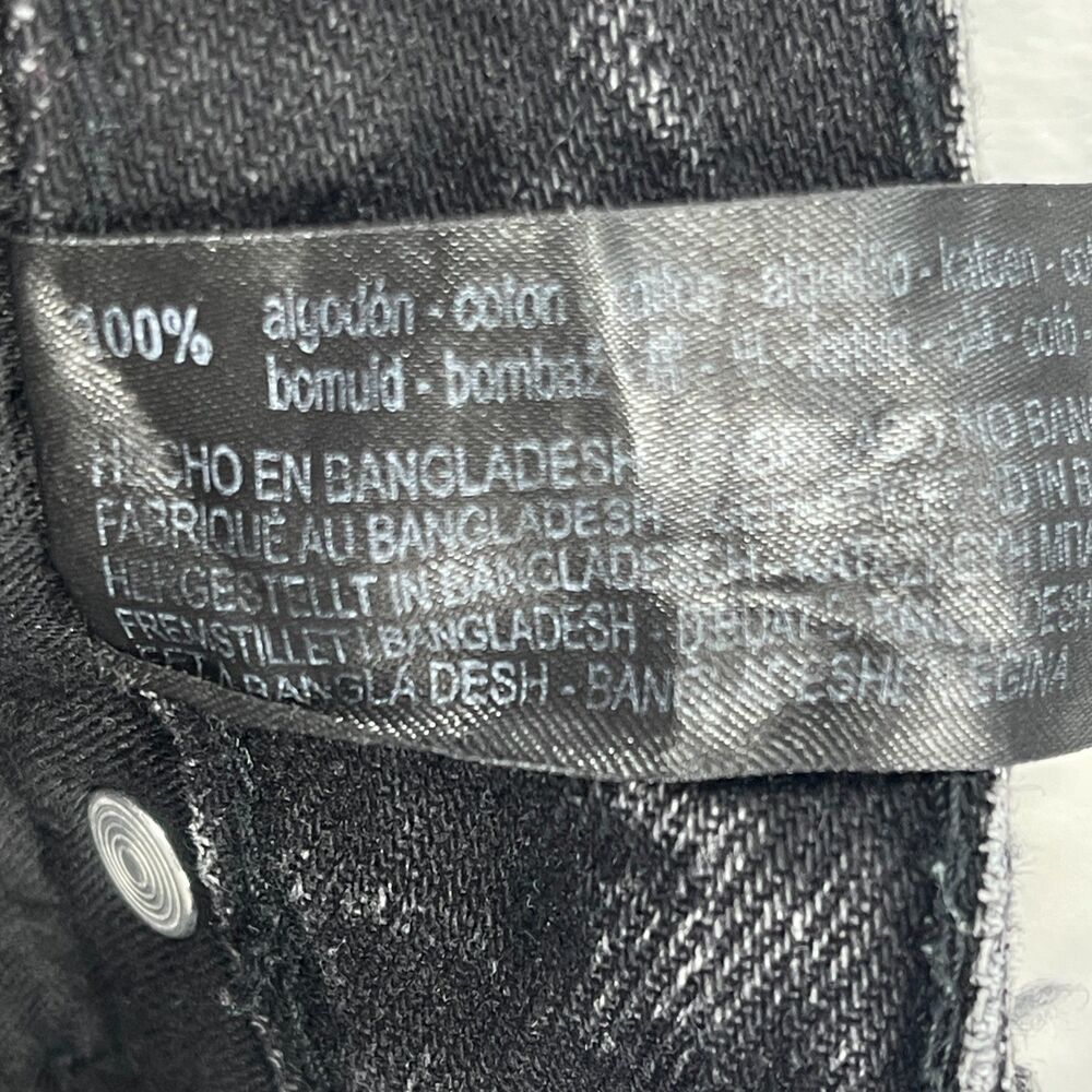Zara Jeans Men 32 Black Straight Leg Denim Pants Faded Wash 100% Cotton - Picture 8 of 14